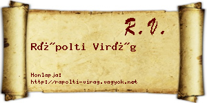 Rápolti Virág névjegykártya